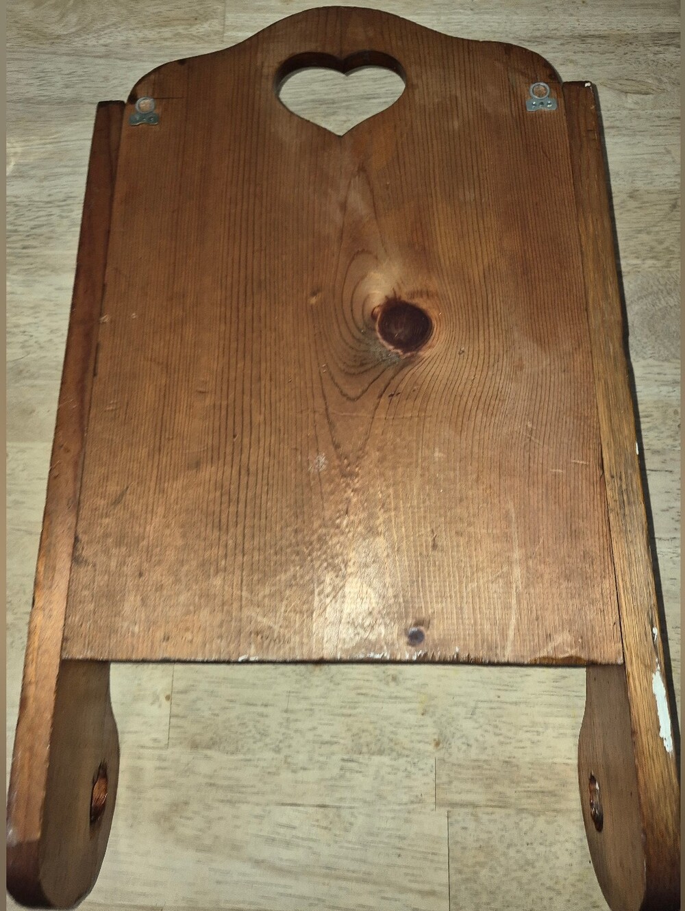 Vintage Country Farmhouse solid wood wall-mounted Paper Towel Holder & Shelf - Picture 6 of 8